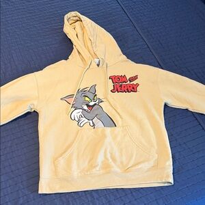 Tom and Jerry Cat Hoodie - Yellow